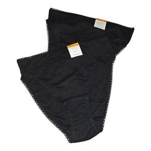 NWT, 2 Pair Charter Club Intimates SZ Small Black, Small Core Panty Tabl